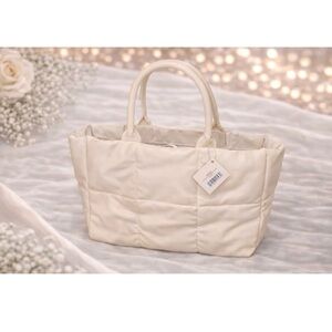 Cream Puffer Tote
